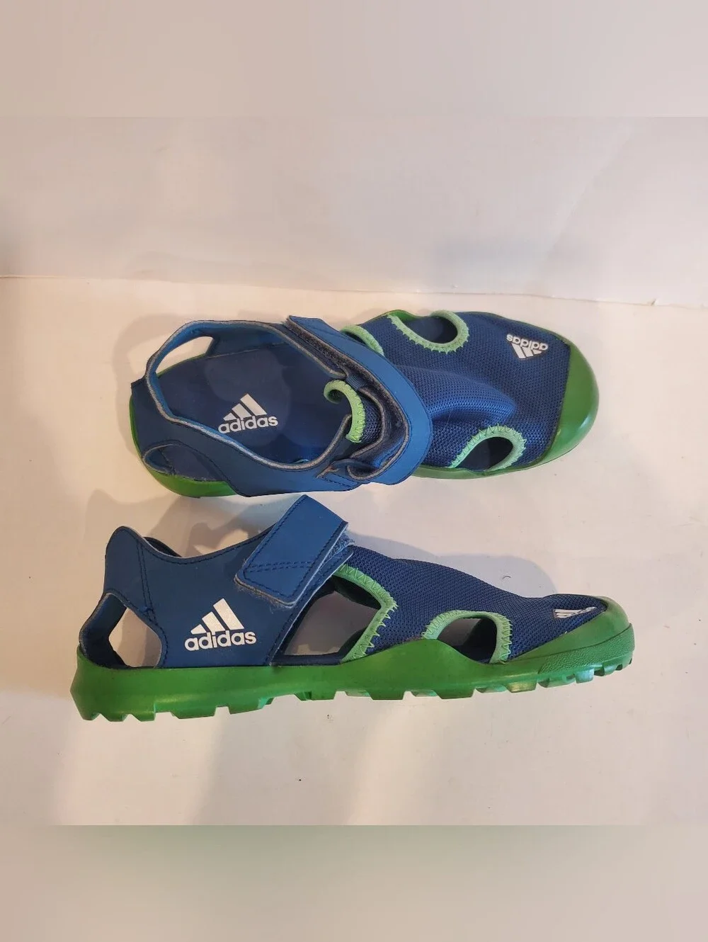 Adidas Outdoor Kids' Captain Toey K Water Shoe Blue Green Big Boys Size 3